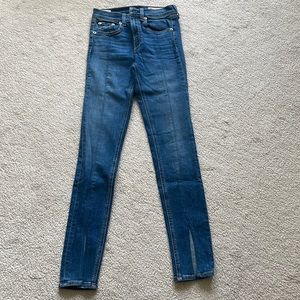 Rag and bone split hem skinny jean